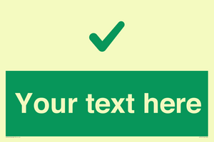 IV7141: Custom green background, green tick sign