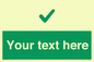IV7141: Custom green background, green tick sign