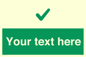 IV7141: Custom green background, green tick sign