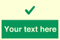 IV7141: Custom green background, green tick sign