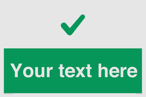 IV7141: Custom green background, green tick sign