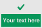 IV7141: Custom green background, green tick sign