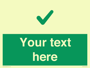 IV7141: Custom green background, green tick sign