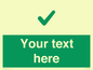 IV7141: Custom green background, green tick sign