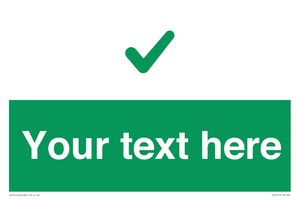 IV7141: Custom green background, green tick sign