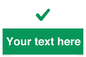 IV7141: Custom green background, green tick sign