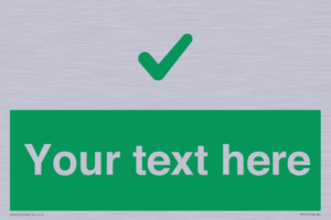 IV7141: Custom green background, green tick sign
