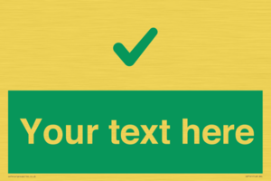 IV7141: Custom green background, green tick sign