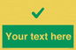 IV7141: Custom green background, green tick sign