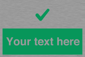 IV7141: Custom green background, green tick sign