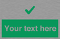 IV7141: Custom green background, green tick sign