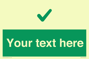IV7141: Custom green background, green tick sign