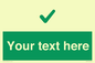 IV7141: Custom green background, green tick sign