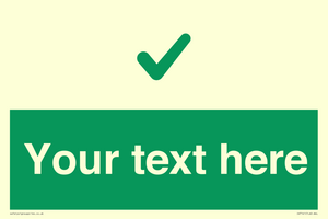 IV7141: Custom green background, green tick sign