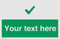 IV7141: Custom green background, green tick sign