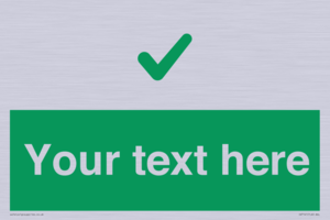 IV7141: Custom green background, green tick sign