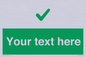 IV7141: Custom green background, green tick sign