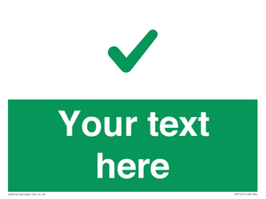 IV7141: Custom green background, green tick sign