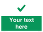 IV7141: Custom green background, green tick sign