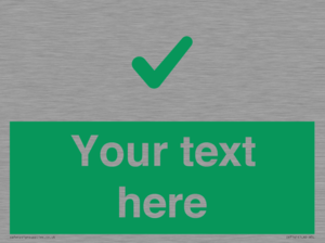 IV7141: Custom green background, green tick sign