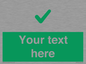 IV7141: Custom green background, green tick sign