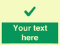 IV7141: Custom green background, green tick sign