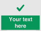 IV7141: Custom green background, green tick sign