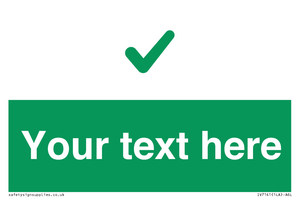 IV7141: Custom green background, green tick sign