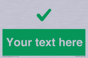 IV7141: Custom green background, green tick sign