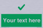 IV7141: Custom green background, green tick sign