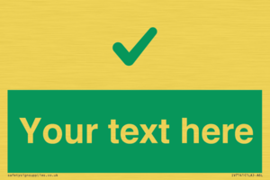 IV7141: Custom green background, green tick sign