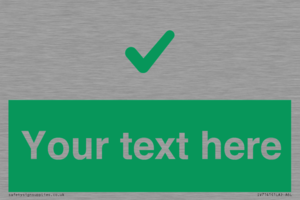 IV7141: Custom green background, green tick sign