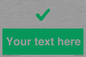 IV7141: Custom green background, green tick sign