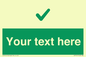 IV7141: Custom green background, green tick sign