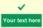 IV7141: Custom green background, green tick sign