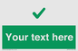 IV7141: Custom green background, green tick sign