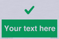 IV7141: Custom green background, green tick sign