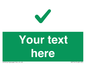 IV7141: Custom green background, green tick sign