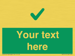 IV7141: Custom green background, green tick sign