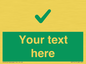 IV7141: Custom green background, green tick sign