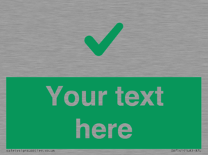 IV7141: Custom green background, green tick sign
