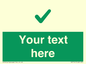 IV7141: Custom green background, green tick sign