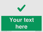 IV7141: Custom green background, green tick sign