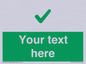 IV7141: Custom green background, green tick sign