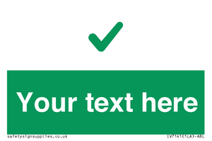 IV7141: Custom green background, green tick sign