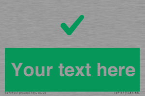 IV7141: Custom green background, green tick sign