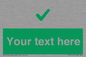 IV7141: Custom green background, green tick sign