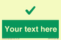 IV7141: Custom green background, green tick sign