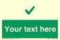 IV7141: Custom green background, green tick sign