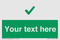 IV7141: Custom green background, green tick sign